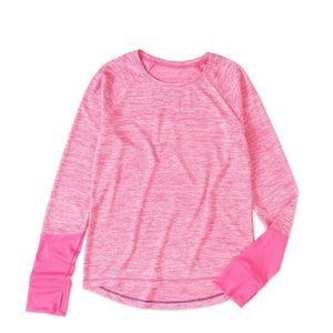 Danskin Now Long Sleeve Performance Raglan Tee L